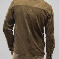 Barron Suede Shirt In Khaki -Dune Shop ajmone barron suede shirt in khaki mens outerwear leather axels vail 28202165371069