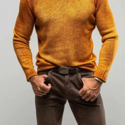 Round Neck Off Gauge Crew In Ocra