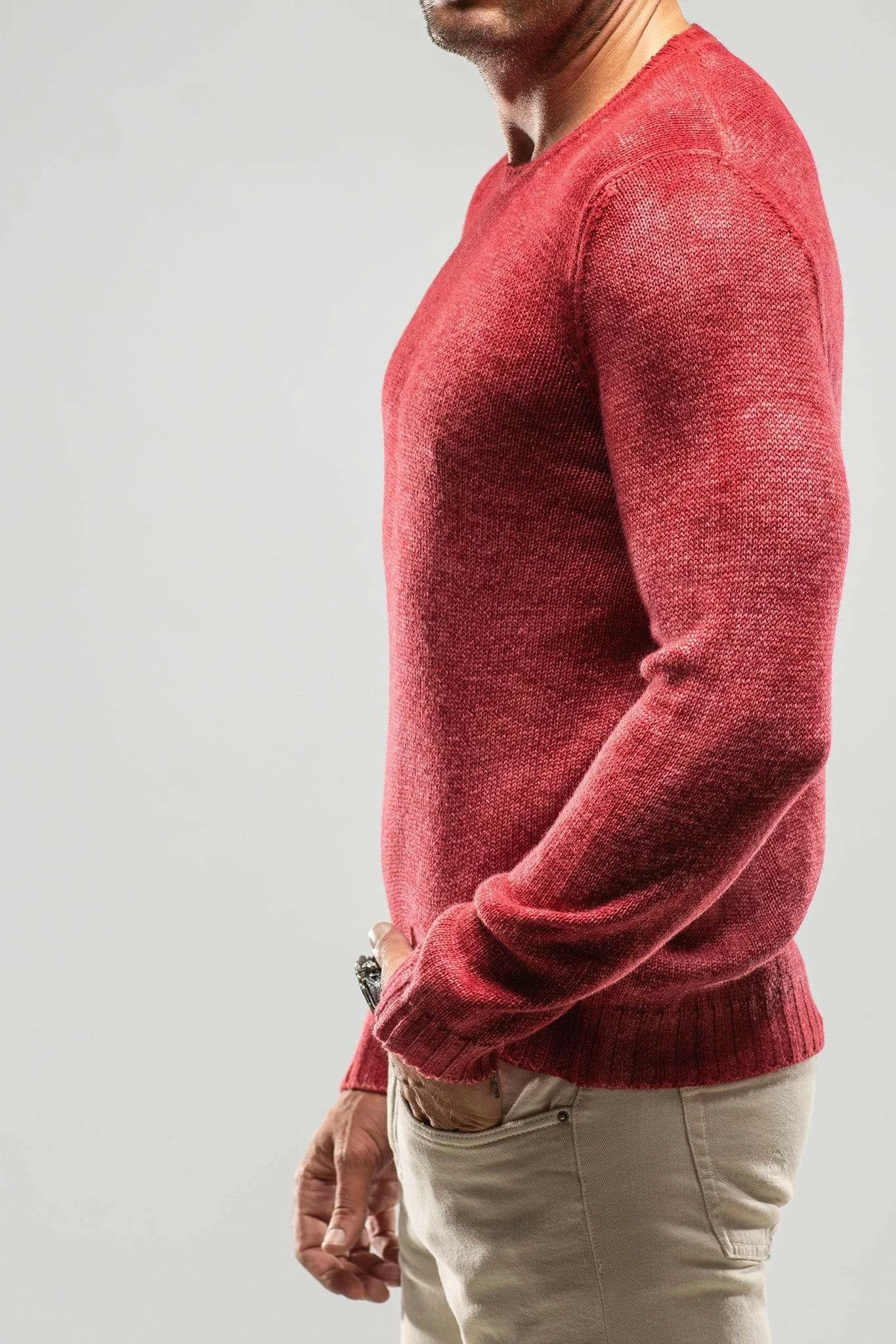 Round Neck Off Gauge Crew In Wine 3 Round Neck Off Gauge Crew In Wine - Image 3