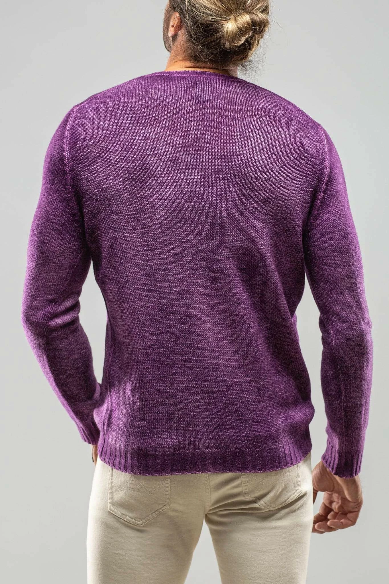 Round Neck Off Guage Crew In Mauve 3 Round Neck Off Guage Crew In Mauve - Image 3