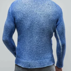 Satin High V-Neck In Ocean 6 Satin High V-Neck In Ocean -Dune Shop avant toi satin high v neck in ocean mens sweaters axels vail 30435133784253