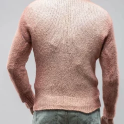 Satin Pink High V-Neck Sweater -Dune Shop avant toi satin pink high v neck sweater mens sweaters axels vail 29761309900989