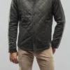 Dutton Quilted Cashmere Jacket In Olive