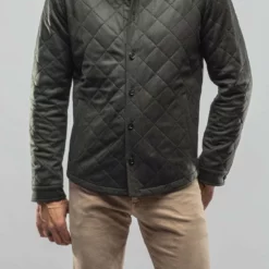 Dutton Quilted Cashmere Jacket In Olive