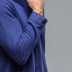 Tony Cashmere Overshirt In Blue -Dune Shop axels bdsr tony cashmere overshirt in blue mens sweaters axels vail 36240099115242