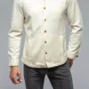 Tony Cashmere Overshirt In White