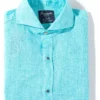 Sorgue Linen Shirt In Aqua Marine