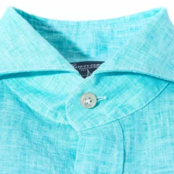 Sorgue Linen Shirt In Aqua Marine -Dune Shop axels gp sorgue linen shirt in aqua marine mens shirts axels vail 39205583487210