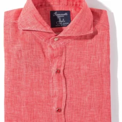 Sorgue Linen Shirt In Red