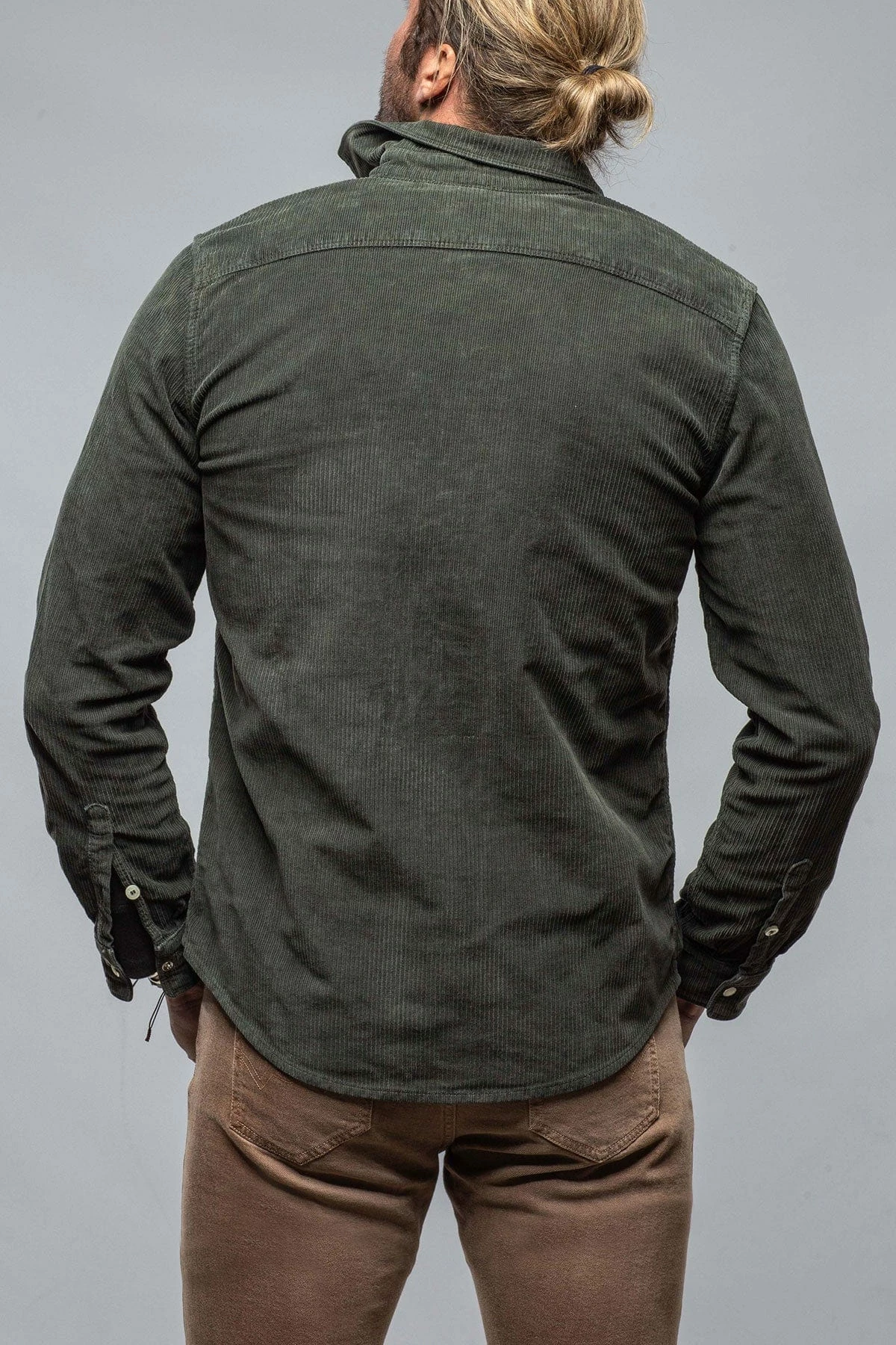 Brooks Corduroy Snap Shirt In Muschio 3 Brooks Corduroy Snap Shirt In Muschio - Image 3