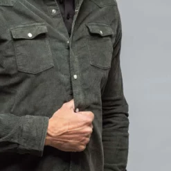 Brooks Corduroy Snap Shirt In Muschio 10 Brooks Corduroy Snap Shirt In Muschio -Dune Shop axels premium denim brooks corduroy snap shirt in muschio mens shirts axels vail 38114741977322