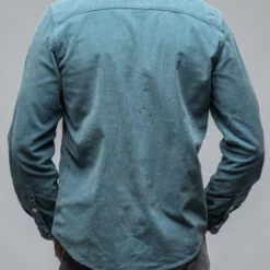 Brooks Corduroy Snap Shirt In Niagra -Dune Shop axels premium denim brooks corduroy snap shirt in niagra mens shirts axels vail 37899497799914