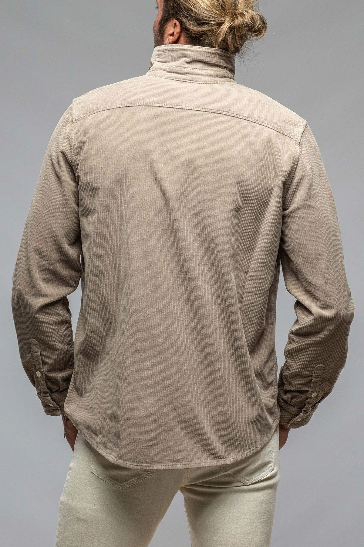 Brooks Corduroy Snap Shirt In Tortora 4 Brooks Corduroy Snap Shirt In Tortora - Image 4