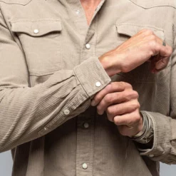 Brooks Corduroy Snap Shirt In Tortora 11 Brooks Corduroy Snap Shirt In Tortora -Dune Shop axels premium denim brooks corduroy snap shirt in tortora mens shirts axels vail 37899528765674