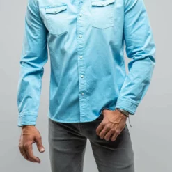 Cassidy Snap Shirt In Oltremare