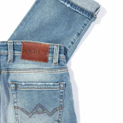 Kingman Denim In Gold With Worn Edges -Dune Shop axels premium denim kingman denim in gold with worn edges mens pants 5 pocket axels vail 38590173610218