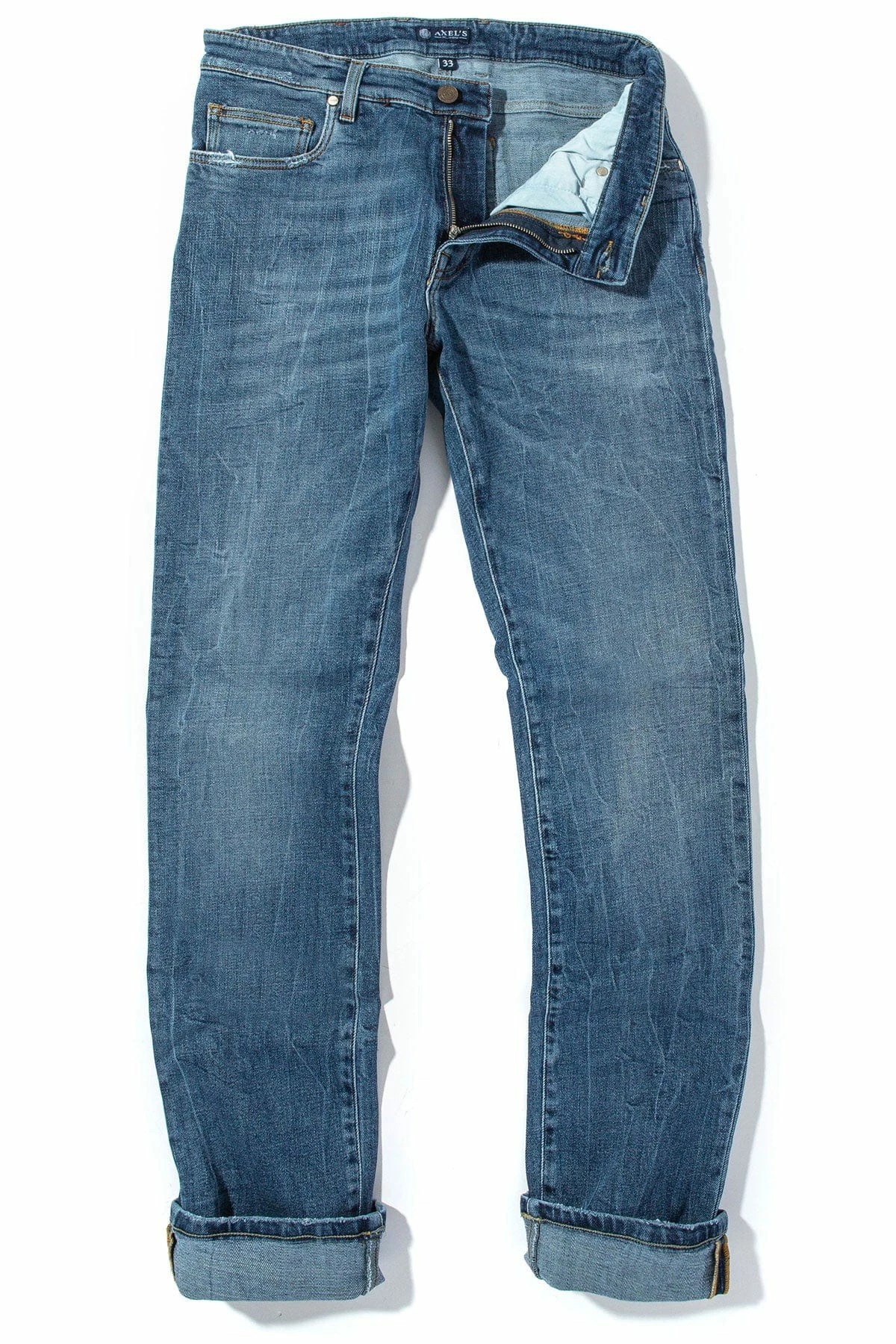 Kingman Denim In Mid Blue 1 Kingman Denim In Mid Blue