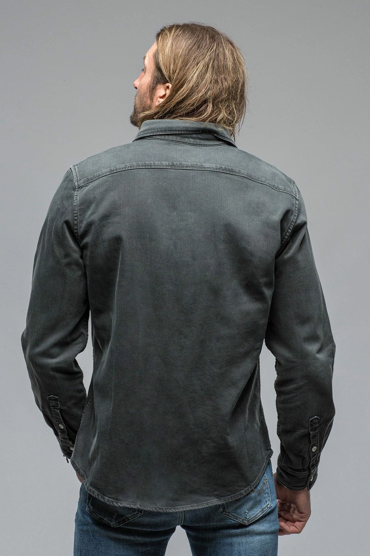 Ranger Denim Snap Shirt In Anthracite 3 Ranger Denim Snap Shirt In Anthracite - Image 3