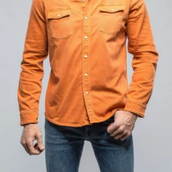 Ranger Denim Snap Shirt In Arrancione