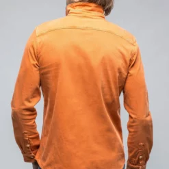 Ranger Denim Snap Shirt In Arrancione -Dune Shop axels premium denim ranger denim snap shirt in arrancione mens shirts axels vail 38835434619114