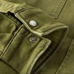 Ranger Denim Snap Shirt In Avocado -Dune Shop axels premium denim ranger denim snap shirt in avocado mens shirts axels vail 37713065509098