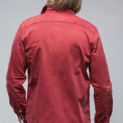 Ranger Denim Snap Shirt In Cherry -Dune Shop axels premium denim ranger denim snap shirt in cherry mens shirts axels vail 38835424461034