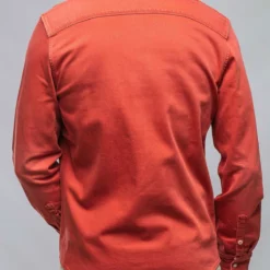 Ranger Denim Snap Shirt In Corallo -Dune Shop axels premium denim ranger denim snap shirt in corallo mens shirts axels vail 37665599815914