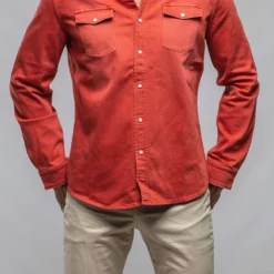 Ranger Denim Snap Shirt In Corallo