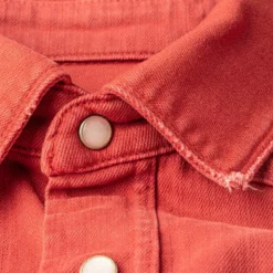 Ranger Denim Snap Shirt In Corallo -Dune Shop axels premium denim ranger denim snap shirt in corallo mens shirts axels vail 37694970069226