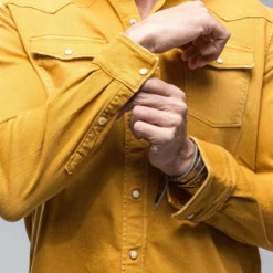 Ranger Denim Snap Shirt In Curcuma 9 Ranger Denim Snap Shirt In Curcuma -Dune Shop axels premium denim ranger denim snap shirt in curcuma mens shirts axels vail 38819074998506