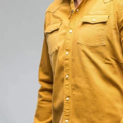 Ranger Denim Snap Shirt In Curcuma 10 Ranger Denim Snap Shirt In Curcuma -Dune Shop axels premium denim ranger denim snap shirt in curcuma mens shirts axels vail 38819075031274