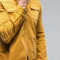 Ranger Denim Snap Shirt In Curcuma 11 Ranger Denim Snap Shirt In Curcuma -Dune Shop axels premium denim ranger denim snap shirt in curcuma mens shirts axels vail 38819075227882