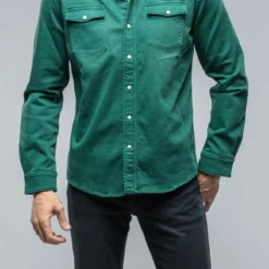 Ranger Denim Snap Shirt In Green