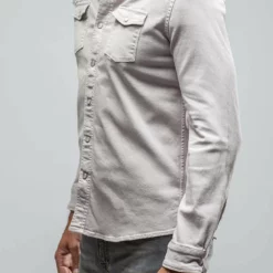 Ranger Denim Snap Shirt In Hickory Root -Dune Shop axels premium denim ranger denim snap shirt in hickory root mens shirts axels vail 29186417983677