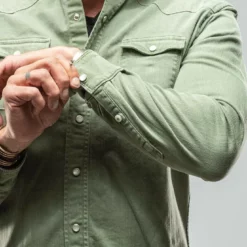 Ranger Denim Snap Shirt In Menta 7 Ranger Denim Snap Shirt In Menta -Dune Shop axels premium denim ranger denim snap shirt in menta mens shirts axels vail 29098798645437