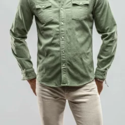 Ranger Denim Snap Shirt In Menta
