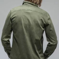 Ranger Denim Snap Shirt In Muschio -Dune Shop axels premium denim ranger denim snap shirt in muschio mens shirts axels vail 38900950073578