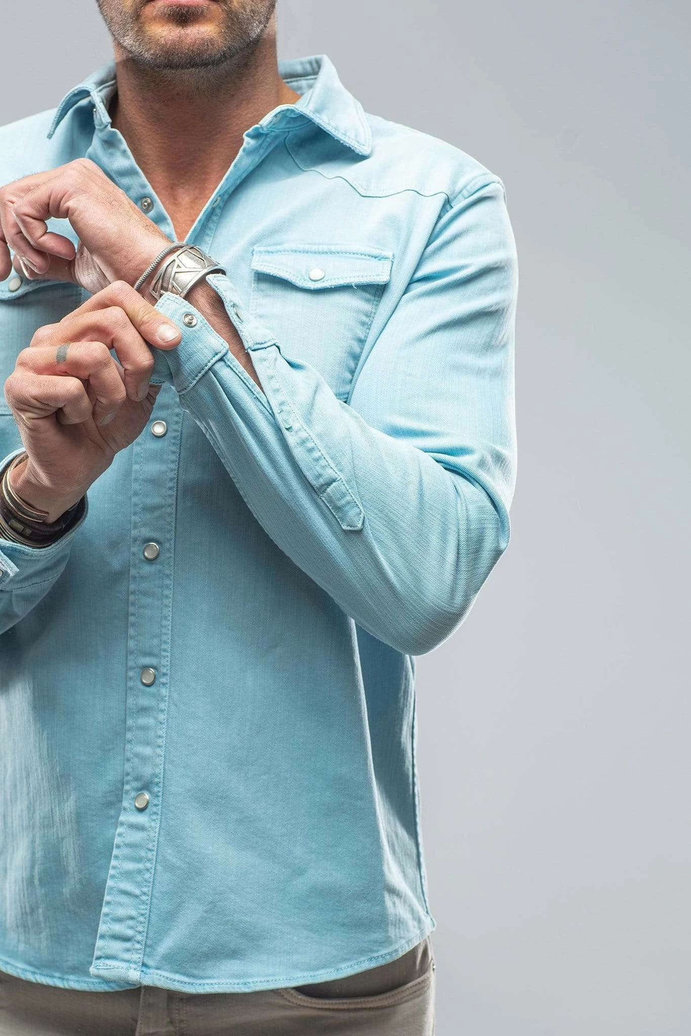 Ranger Denim Snap Shirt In Pervinka 2 Ranger Denim Snap Shirt In Pervinka - Image 2