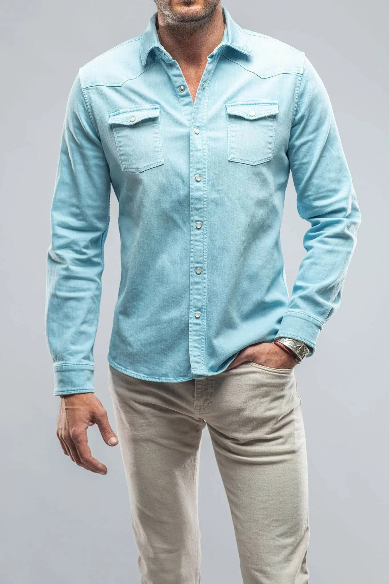Ranger Denim Snap Shirt In Pervinka 1 Ranger Denim Snap Shirt In Pervinka