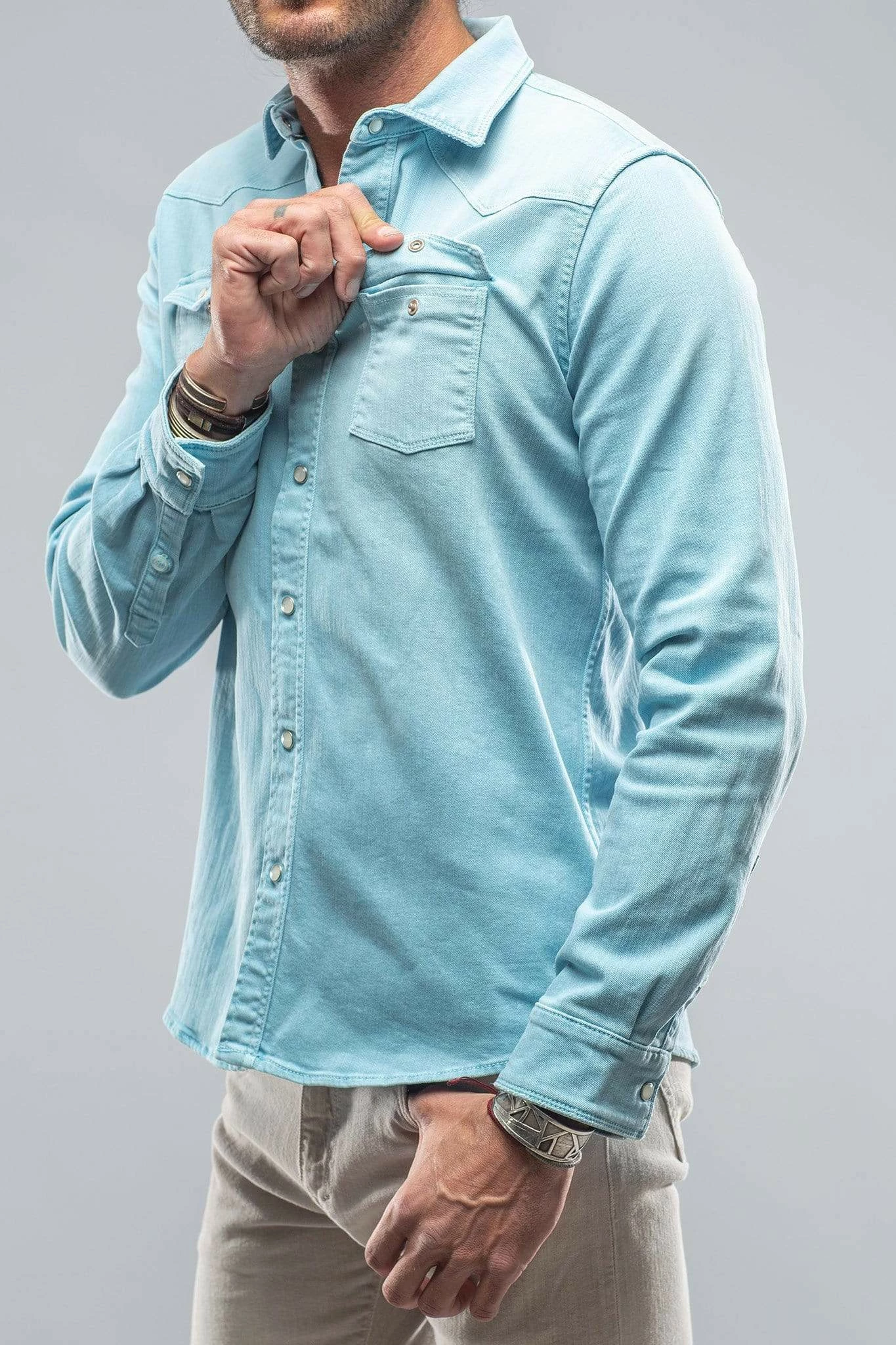 Ranger Denim Snap Shirt In Pervinka 4 Ranger Denim Snap Shirt In Pervinka - Image 4