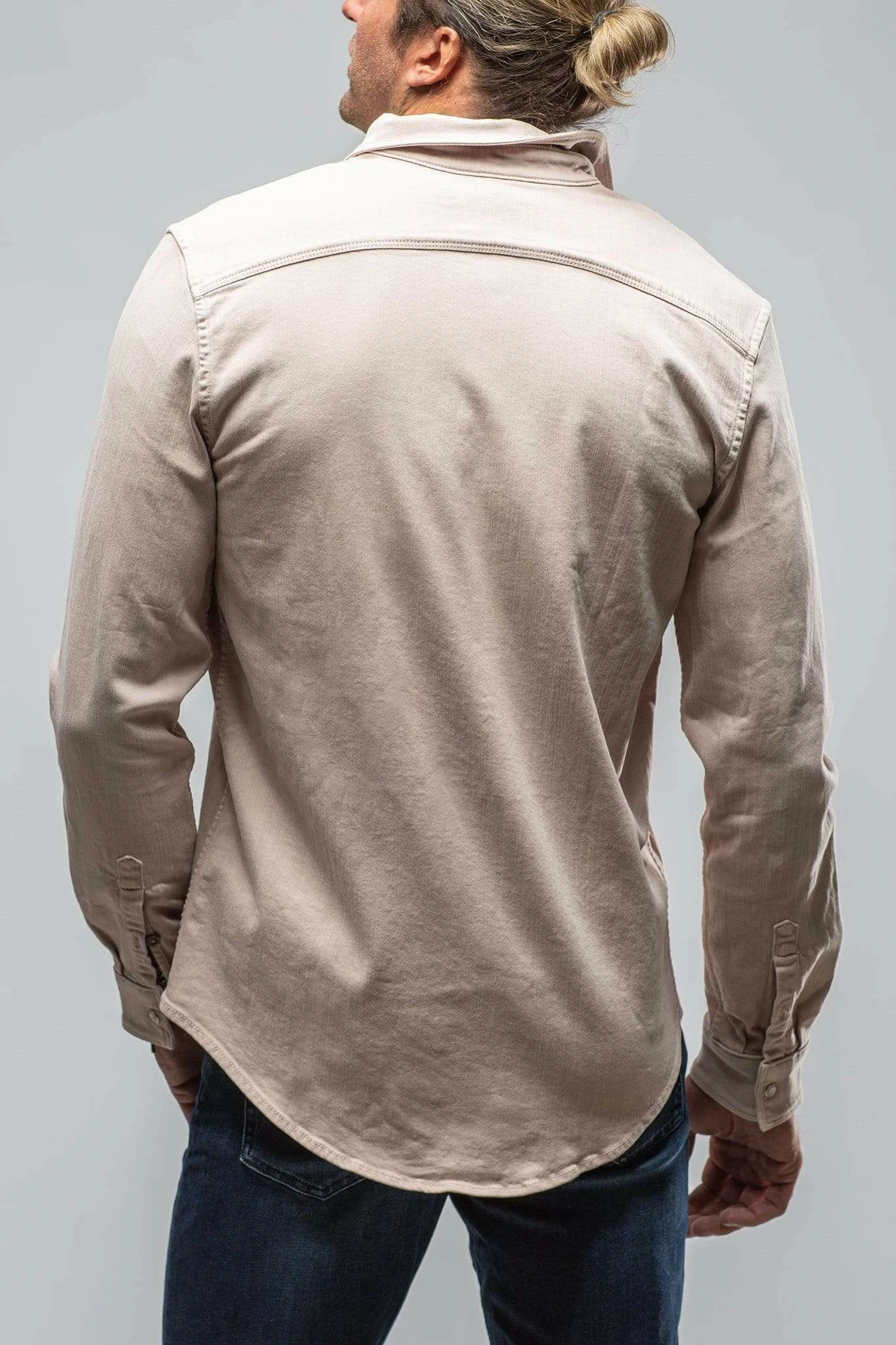 Ranger Denim Snap Shirt In Sabbia Chiara 2 Ranger Denim Snap Shirt In Sabbia Chiara - Image 2