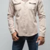 Ranger Denim Snap Shirt In Sabbia Chiara