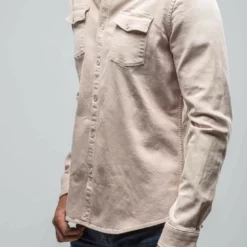 Ranger Denim Snap Shirt In Sabbia Chiara 7 Ranger Denim Snap Shirt In Sabbia Chiara -Dune Shop axels premium denim ranger denim snap shirt in sabbia chiara mens shirts axels vail 29186325283005