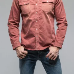 Ranger Denim Snap Shirt In Terracotta