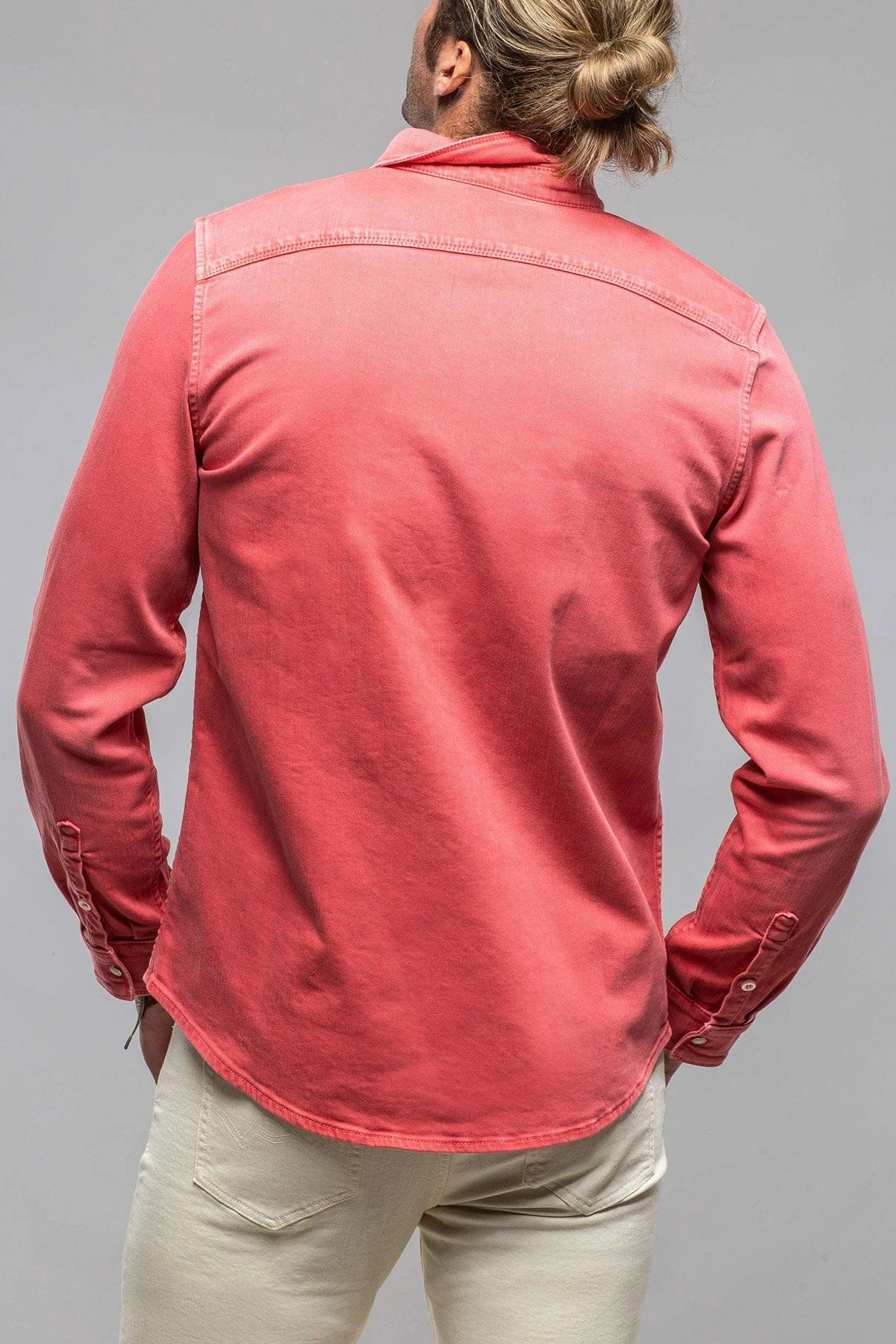 Ranger Denim Snap Shirt In Washed Corallo 5 Ranger Denim Snap Shirt In Washed Corallo - Image 5