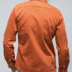 Ranger Denim Snap Shirt In Coccio -Dune Shop axels premium denim ranger snap shirt in coccio mens shirts axels vail 39124652818666
