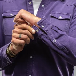 Ranger Denim Snap Shirt In Mirtillo -Dune Shop axels premium denim ranger snap shirt in mirtillo mens shirts axels vail 29876319191229