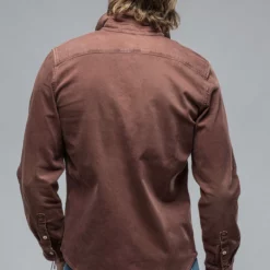 Ranger Denim Snap Shirt In Mogano -Dune Shop axels premium denim ranger snap shirt in mogano mens shirts axels vail 38859420106986