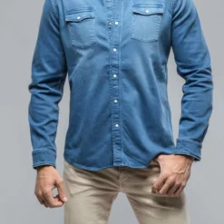 Ranger Denim Snap Shirt In Olympic Blue