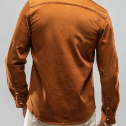 Ranger Denim Snap Shirt In Ruggine -Dune Shop axels premium denim ranger snap shirt in ruggine mens shirts axels vail 29098764271805